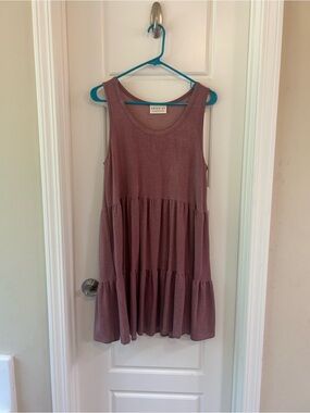 Maddie & Co Mauve Tiered Tank Dress